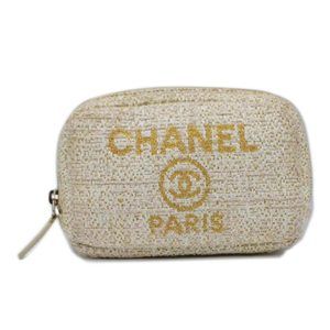 Chanel Deauville Pouch Bag Beige